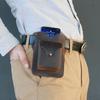 Men's Dual Phone Bag Hanging Waist Multifunctional Tool Sports Running Outdoor Construction Real Belt Cover Anti Loss