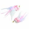 1PC/2PCS Feather Pet Bow Tie Toys Cat Teaser Replacement Head Wand Accessories