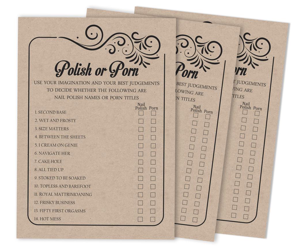 Inkdotpot 50A  Fill In Style KraftA  BingoA  GameA  CardsA  For Bridal Wedding Shower Bachelorette Party Bulk Blank Square Fill In Gift