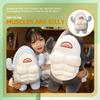 Adorable Muscular Shark Plush - Soft Stuffed Animal for Kids, Decorative Blue Shark Doll for Home, Table, Sofa, and Baby Snuggling