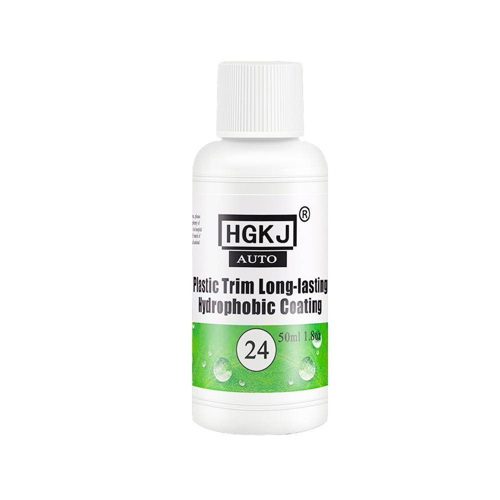 HGKJ-24 50 ml plastbelegg for bildetaljer Langvarig hydrofob plastrestaurering Aldrende plast blir svart og blank