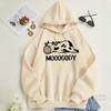 Cow Letter Print Drawstring Hoodie S-3XL Spring Hoodie Casual Long Sleeve Pocket Hoodie Sweatshirt Women's Clothing