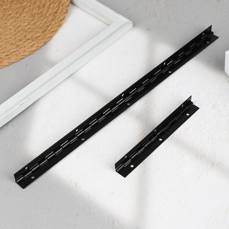 Row Hinge 270° Open Long Line L 380/153mm W 26mm Iron Black Continuous Piano Hinge Furniture Jewelry Gift With Free Screws