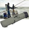 Large Capacity Nylon Fishing Rod Bag Fish Stick Reel Case Carrier Holder Storage Tackle Pouch Accessory(greenblack )