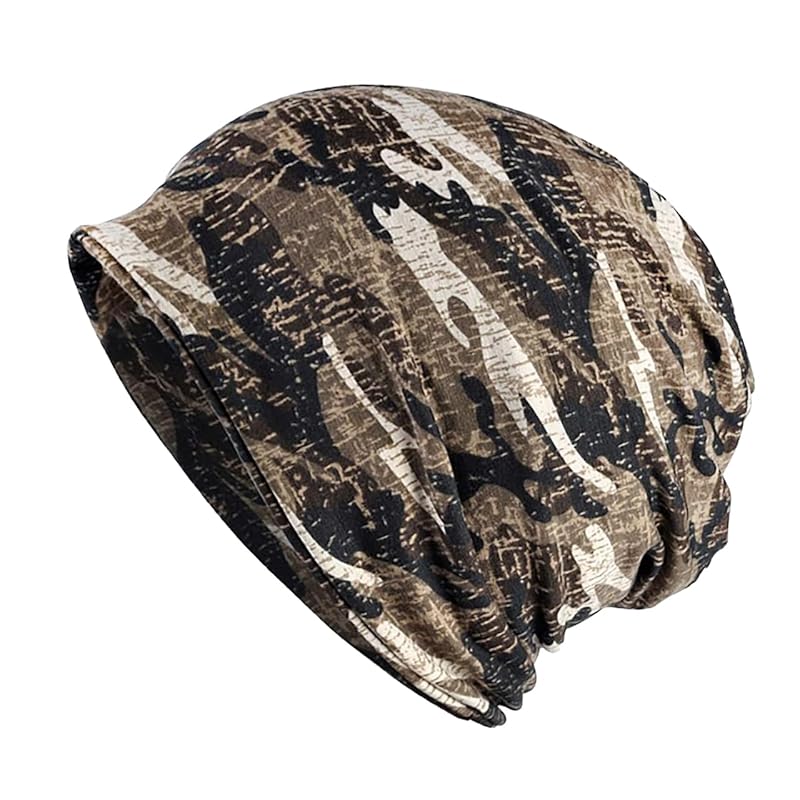 

[Buzz selection] knit hat hat cap neck warmer camouflage military brushed lining autumn/winter men s CAP755 (brown)