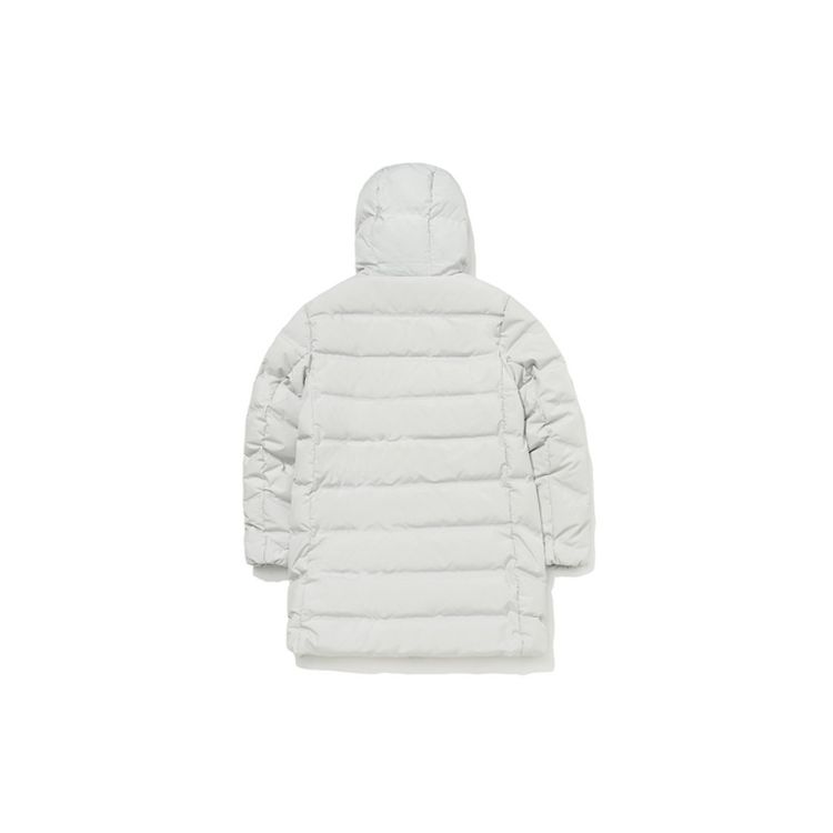 Li-Ning Training Series Mid-Length Hooded Down Jacket Men Outerwear Mechanical-Gray AYMQ241-2