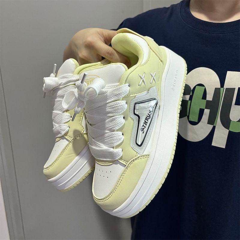 Niche dopamine street shot thick-soled heightening bread shoes high street versatile casual skateboard shoes