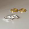 Round Wire Brushed Earrings, Featuring A Luxurious and Sophisticated Style, with High-end Ear Stud Accessories.