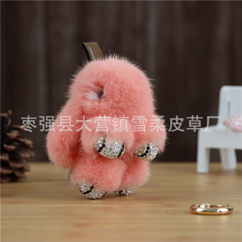 Mink Hair Bunny Mini Cute Fur Cute Rabbit Plush Jewelry Bag Keychain Pendant Mobile Phone Pendant