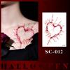 Waterproof Halloween Tattoo Stickers: Realistic Scars, Veins, and Cracks for Face and Arms