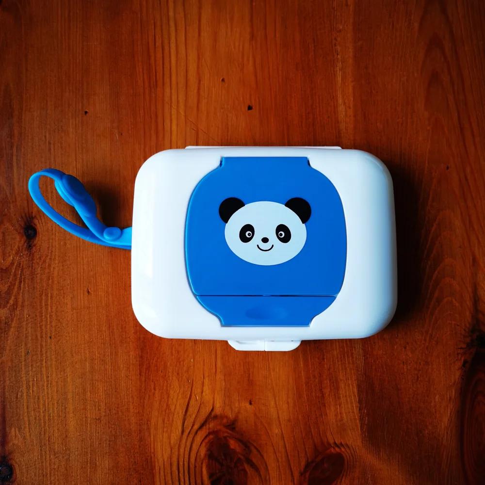 

Чехол для детских салфеток, диспенсер для влажных салфеток для коляски, переносная коробка для салфеток с крышкой из веревки синий