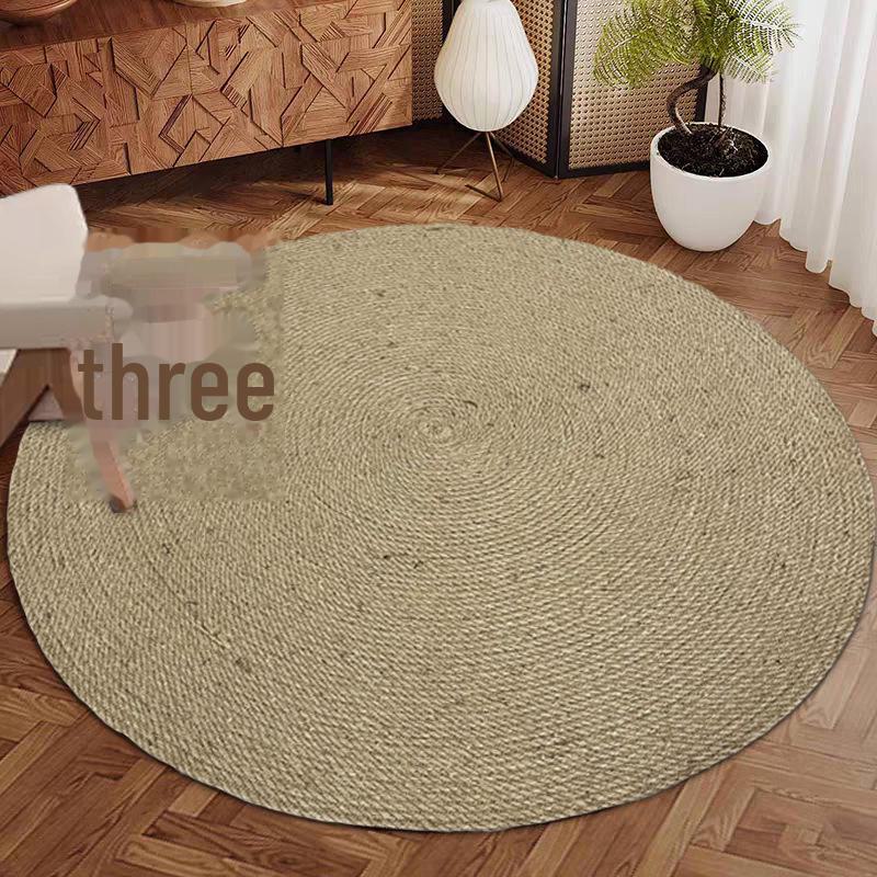 

Круглый джутовый плетеный коврик для гостиной, домашнего кресла или журнального столика — идеально подходит для осени и зимы. Diameter 80 cm (Jute)