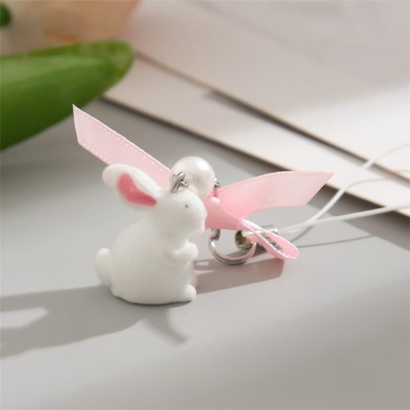 Lovely Strawberry Bowknot Phone Strap Charm Pendant with Star Accents Sturdy Handbag Adornment Craft Supplies for Girls