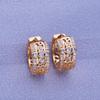 MINTHA Cross Clip Earrings Trendy Rose Gold Color Wedding Daily Fashion Jewelry Cubic Zirconia Earrings For Women Bridal Geometry Round Earrings