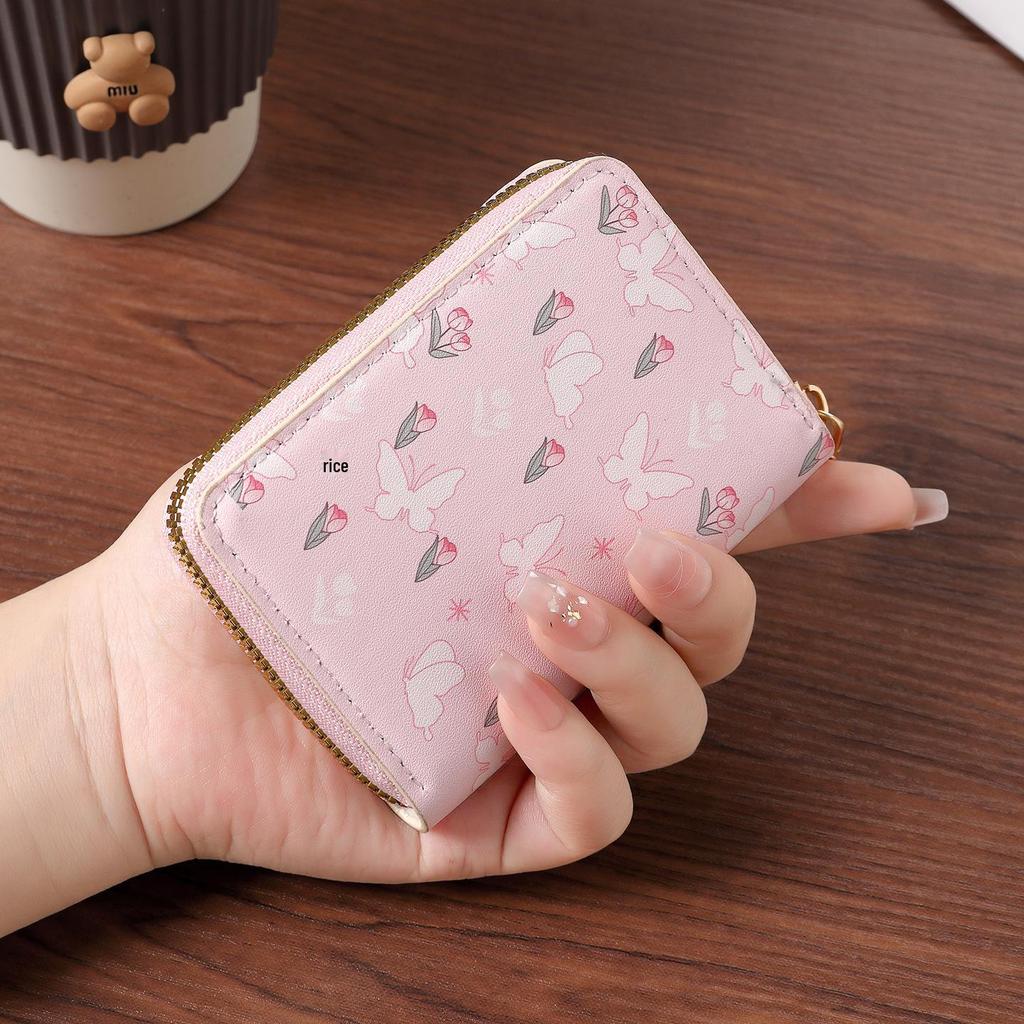 Women's Large Capacity Card Holder - Compact Ultra-Thin Card Sleeve & Coin Purse with Driver's License Storage