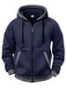 Sudadera con capucha y cremallera para hombre 2026 - Color liso, Chaqueta casual de primavera/otoño, Corte holgado estilo deportivo