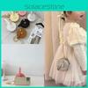 Cute Small Childrens Round Bag Pu Material Chain Crossbody Bag Daily For