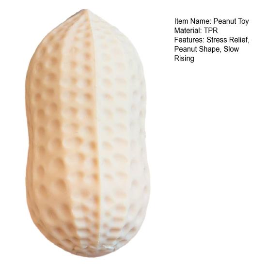 1/3/5 Stuks Pinda Vormige Knijpspeelgoed Stressverlichting Pinda Fidget Speelgoed Handoefening Ontspanning Stressbal Gesimuleerd Voedsel Sensorisch Speelgoed