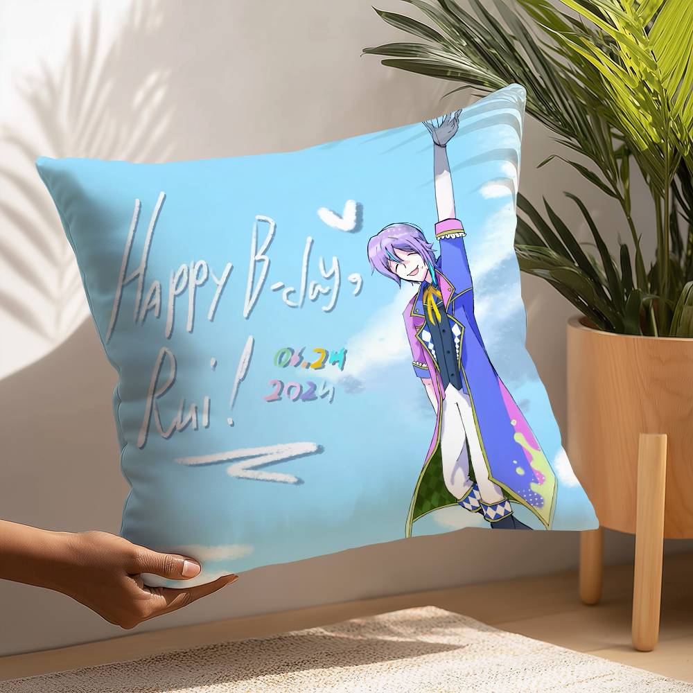 K-Kamishiro Rui Birthday Pillow Case Plush Fabric Soft Pillowcase Double Sided Print Cushion Cover Household Gifts