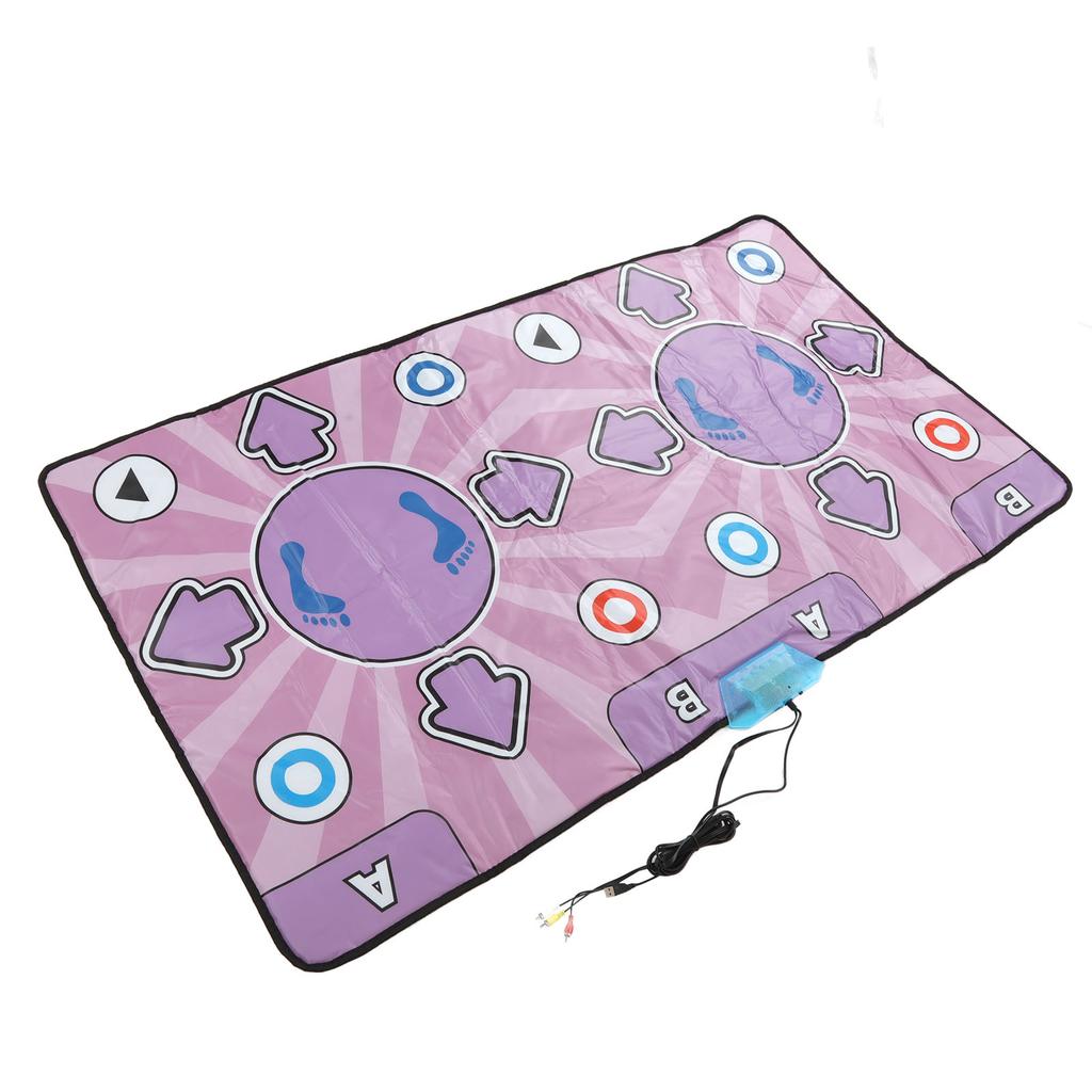 Covoraș de dans dublu Sensibilitate ridicată Îmbunătățește coordonarea Pad electronic de dans cu interfață AV USB