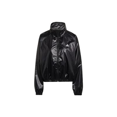Woven Jacket With Logo Print Women Jackets Black HI1197