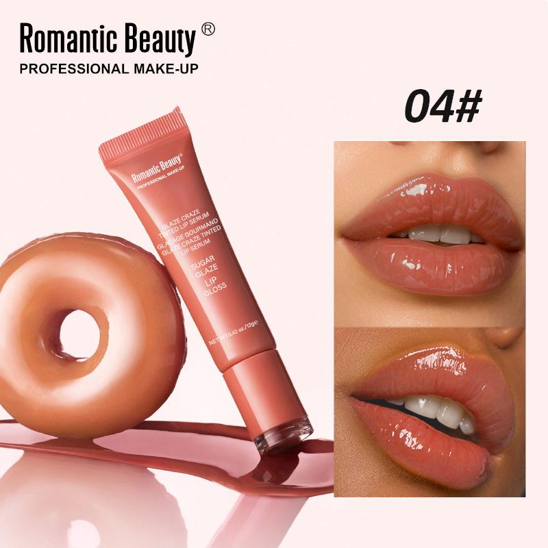 Tinted Lip Gloss Essence Plumping Lip Glaze for Women Moisturizing Lip Gloss Hydrating Donut Lip Gloss Lipstick 1