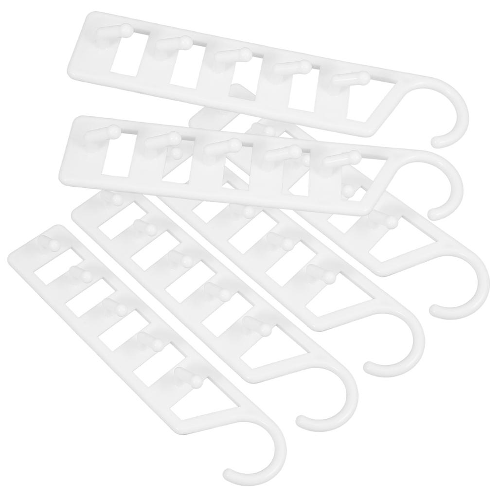6Pcs Space Saving Multi Hangers Closet Organizer Heavy Duty Plastic Dorm Room Clothes Storage Shirts Pants Jeans Sweaters