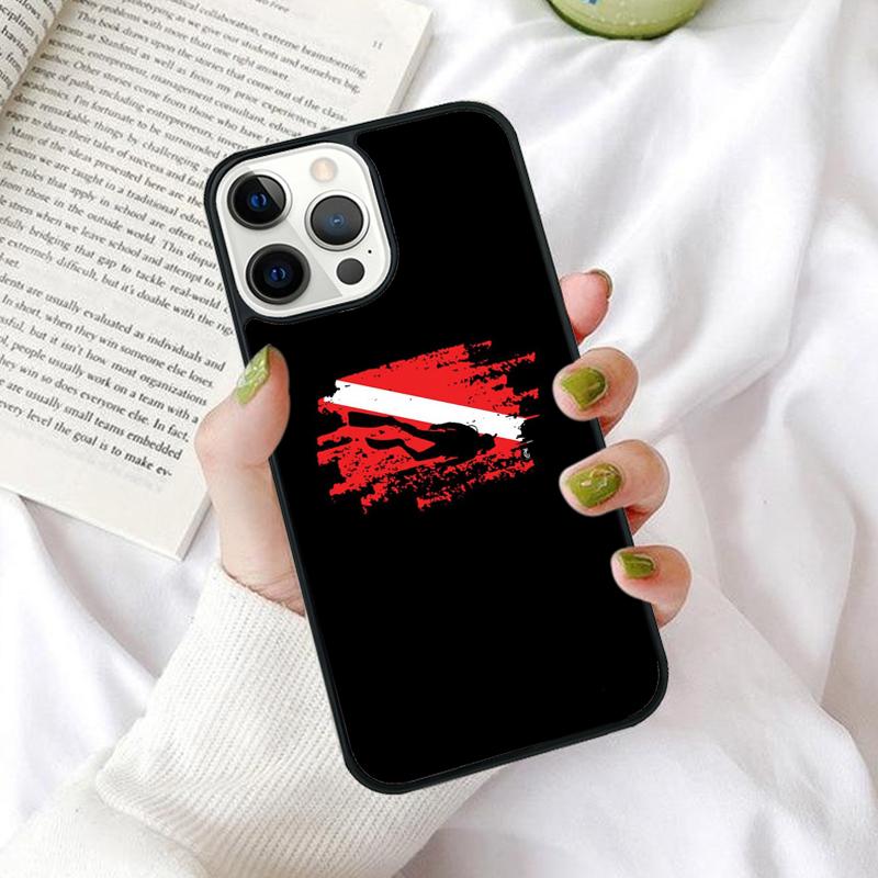Diver Down Diving Flag Phone Case for iPhone 17 Air 16 15 14 12 13 PLUS 11 PRO MAX Back Cover Fundas Shell