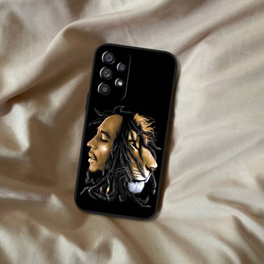 Bob Marley Rasta Lion Samsung  Black Phone Case Soft Cover  For A20,A21s,A22,A31,A32,A52,A53,A72,73,A80