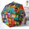 1pc Cartoon Characters Automatic Open/Close Umbrella with Folding Feature Compact Travel Umbrella, Lightweight Design, for Commuting, Business096