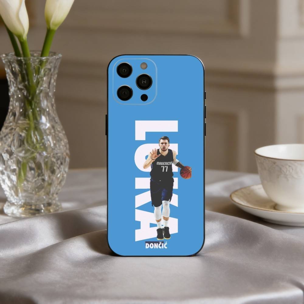 L-LukA Star-studded D-DonciC Phone Case For iPhone 17,16,15,14,13,12,11 Plus,Pro Max,XS,Soft Silicone Black Cover