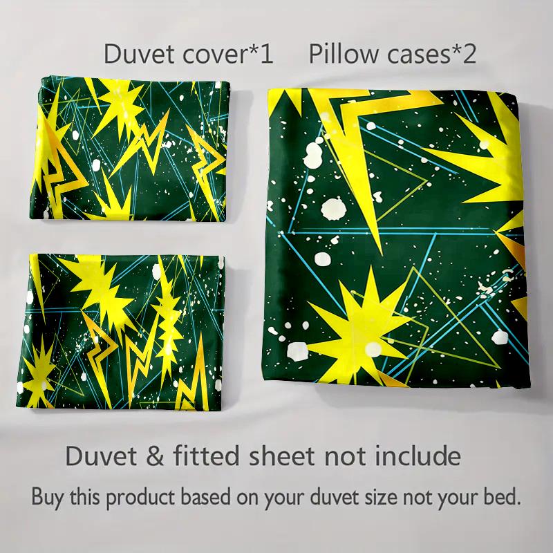 Bright, starburst, geometric Bedding Duvet cover sets Duvet covers Pillowcases gifts (1 * Duvet Cover 2 * Pillowcases, without duvet insert)