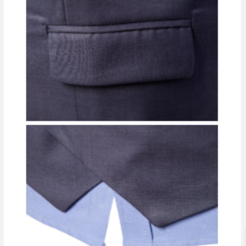 Men's Korean Style Autumn Suit Vest Solid Color Slim Fit Classic Streetwear Single Breasted Waistcoat for Party