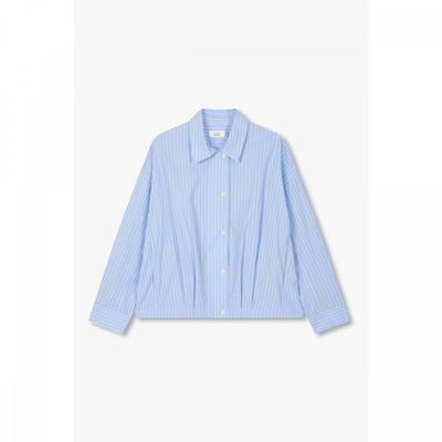 Stripe String Detail Shacket  9176221981 