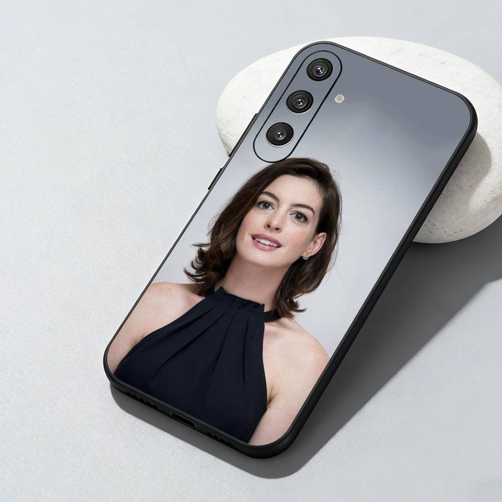 

Actor A-Anne Hathaway Phone Case For Samsung Galaxy A73,A72,A71,A70,A52,A51 Others Soft Black Cover Samsung a32 5g