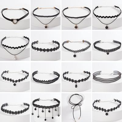 Halsband Damen Choker Schlüsselbeinkette Halsschmuck Halsband Halskette Halskette Spitze Kurze Halskette