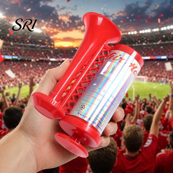 Loud Air Horn Hand Pump for Sports Games, Cheering Noise Maker Hard PP Material Stadium, Portable Push Sound Speaker Soccer Fan Party