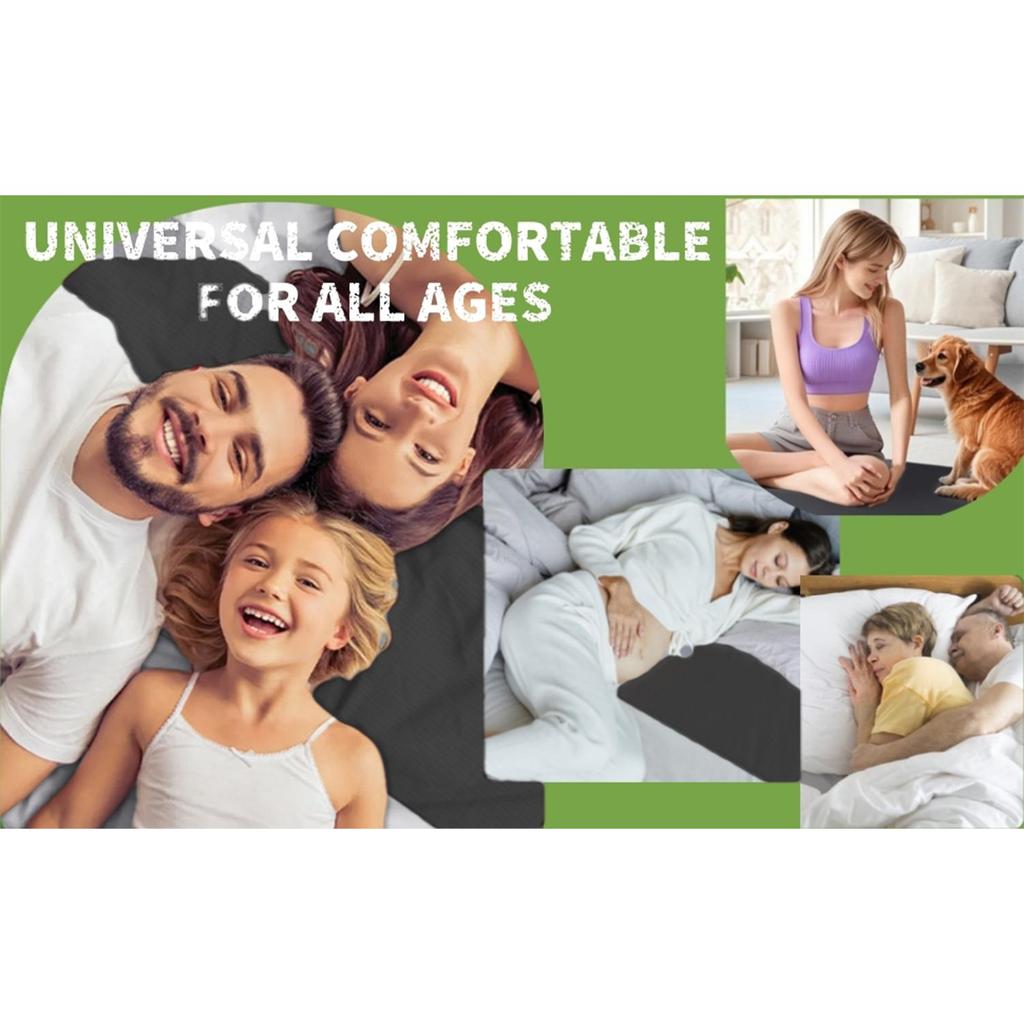 Earthing Grounding Mat for Bed King Queen Sizes Anti Slip Pad with Grounding Cord Support Better Sleep and Comfortable Daily Rest