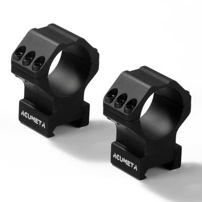 ACUMETA Bastion - 30mm Scope Ring for 20mm Rail, 1.26 Inch Height, for Model Guns and Telescopes (Black)