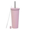 830ml Stainless Steel Insulated Tumbler With Wide Opening Straw Lid Bubble Tea Coffee Water Vacuum Thermos Cup Office