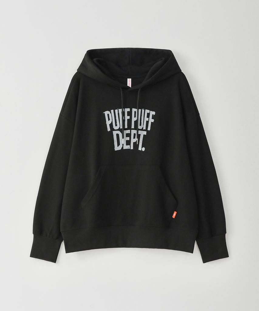 PUFF PUFF DEPT Ppd Grunge Crop Hoodie Black