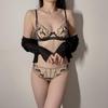 Elegant French Lace Plus Size Rabbit Ear Bra with Mesh Embroidery
