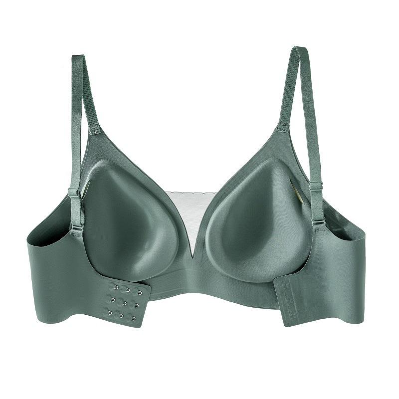 Bra Without Underwire Mesh V-neck Seamless Bra Women's Comfortable Soft Support Bra