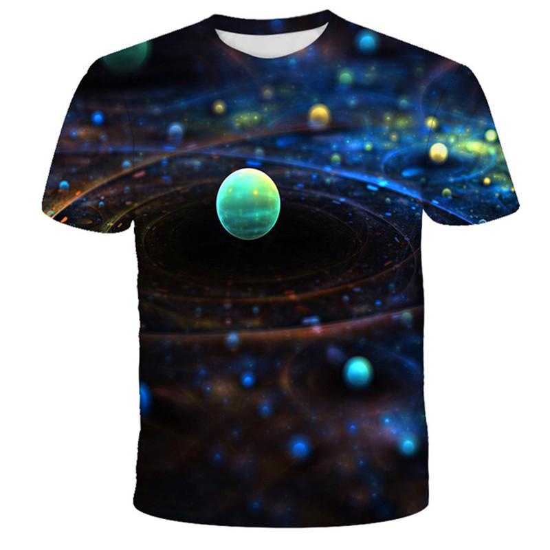 3D Print Tees Children Boys Starry Sky Space TShirts Short Sleeve Children T Shirts Kids Popular Super Cool Tops Streetwear