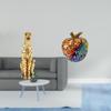 Golden Graffiti Cheetah Figurine Sculpture Decorative Table Centerpiece Nordic Animal Artwork