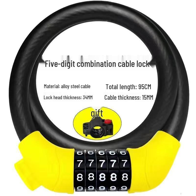 Anti-theft Combination Cable Bike Lock for Mountain & Motorcycles