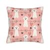 Cute Bichon Frise Pillow Cover  Comfy Cushion Cover Funny Pillow Case For Sofa Home Decor