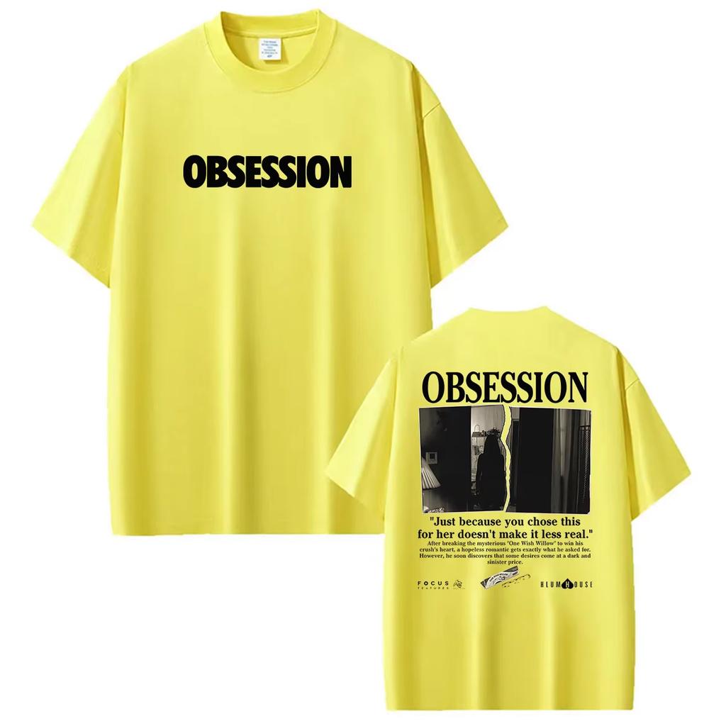 Obsession Horror Movie 2026 Graphic T Shirt Men Women Vintage O-Neck Oversized Cotton T-shirts Lightweight & Breathable for Cool Summer Outfits