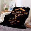 Personalisierbare 3D-gedruckte Yellowstone-Thermodecke, Geeignet für Wohnzimmer, Schlafzimmer, Bett, Sofa, Bürogeschenk, Flanelldecke