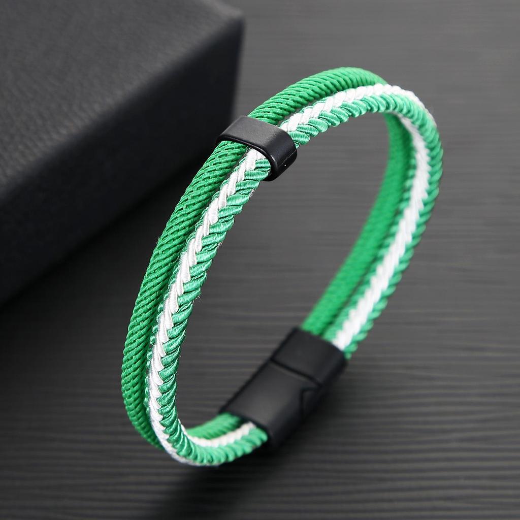 Noter Grade A Ethnic Fabric String Bracelet For Men Double Layer Various Colors Available Sports Sweat Absorbent Braslet Bangle Hombre